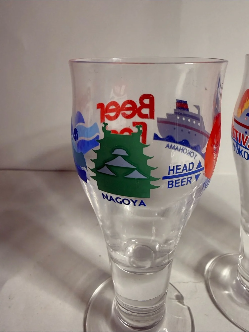 Tokyo Japan Beer Fes Festival Tasting Glasses Osaka Set Of 3